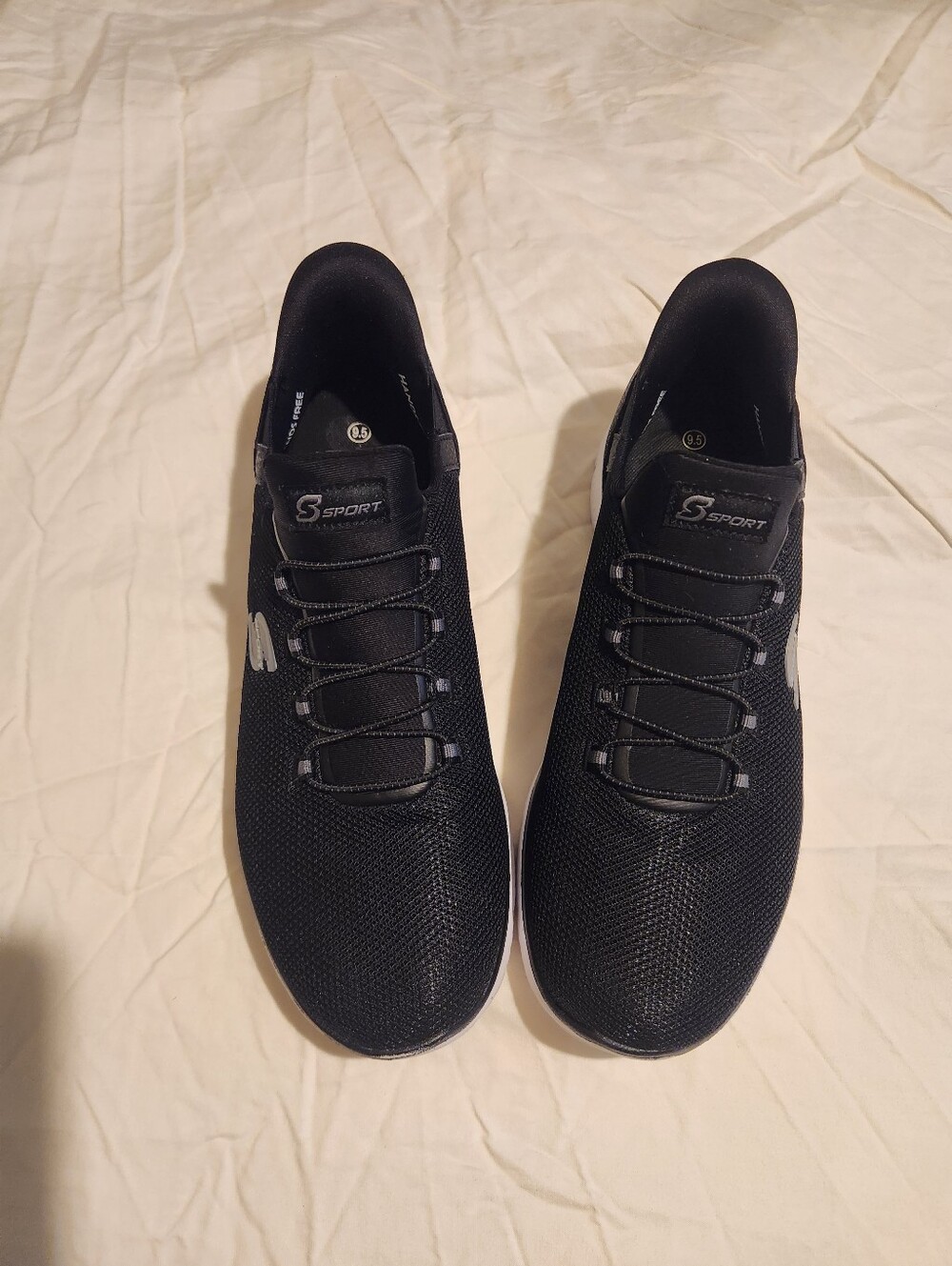Skechers Women's Black Slip-On Hands Free Athletic Sneakers Sz 9.5